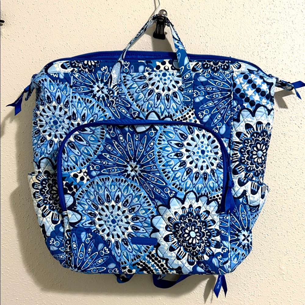 Vera Bradley Blue and White Floral Backpack